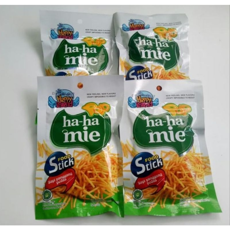 

Snack Stick Ha-ha mie Ha ha mie Sapi panggang [1pack isi 10 pcs]