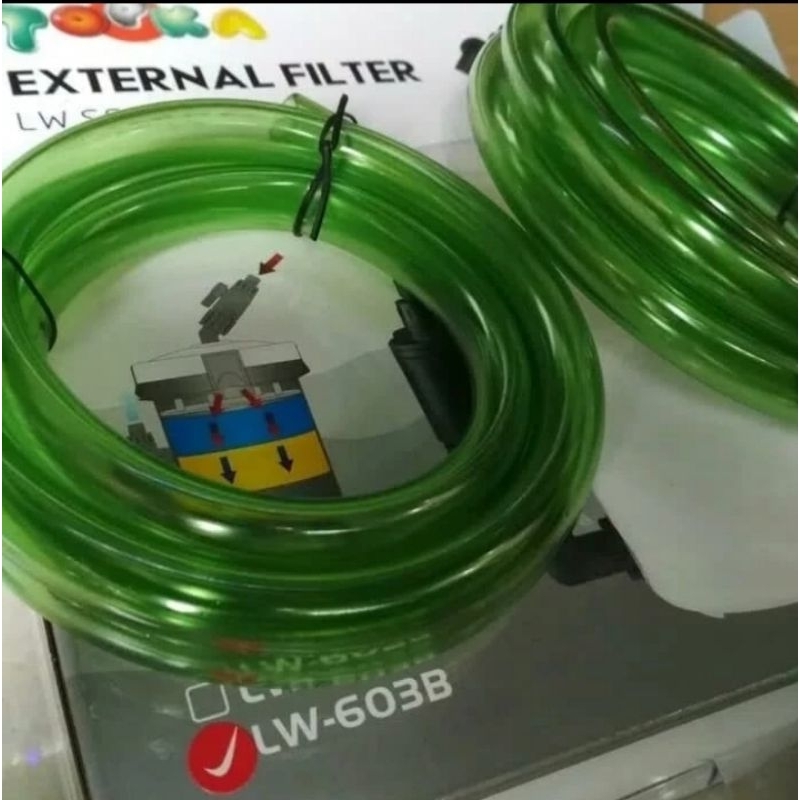 Filter Canister Aquarium 60 cm Topka 603B LW603B LW 603B Lengkap