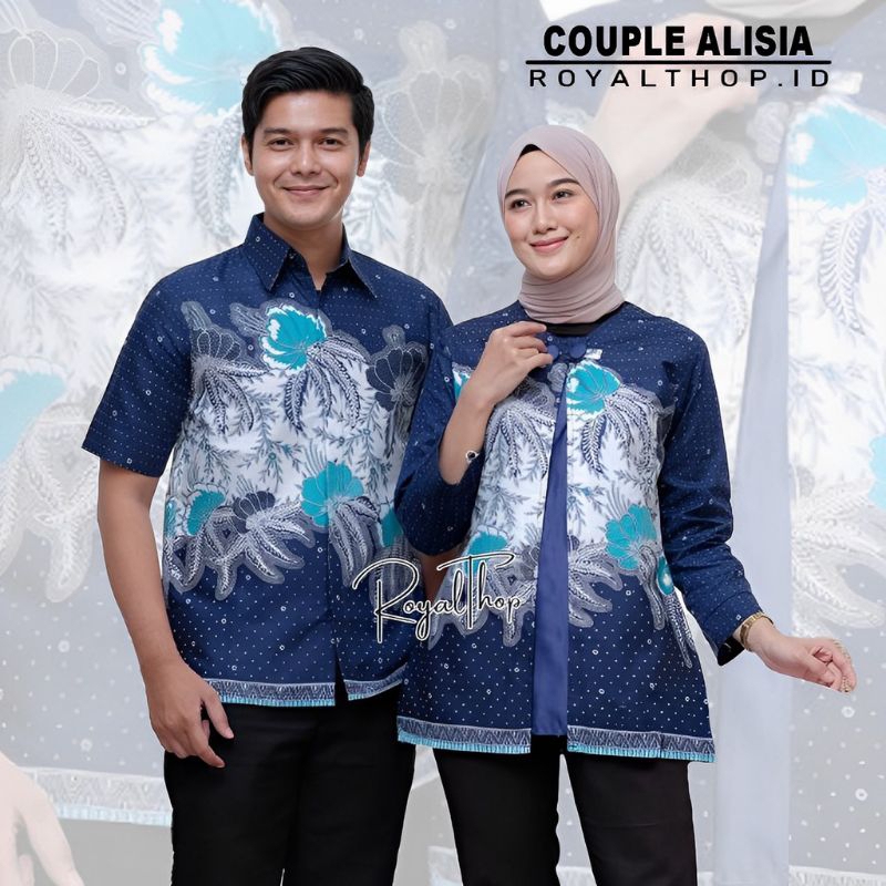 COUPLE ATASAN HEM BLUS TRANDING INTERNATIONAL BATIK COUPLE TERLARIS BATIK KANTOR SERAGAMAN