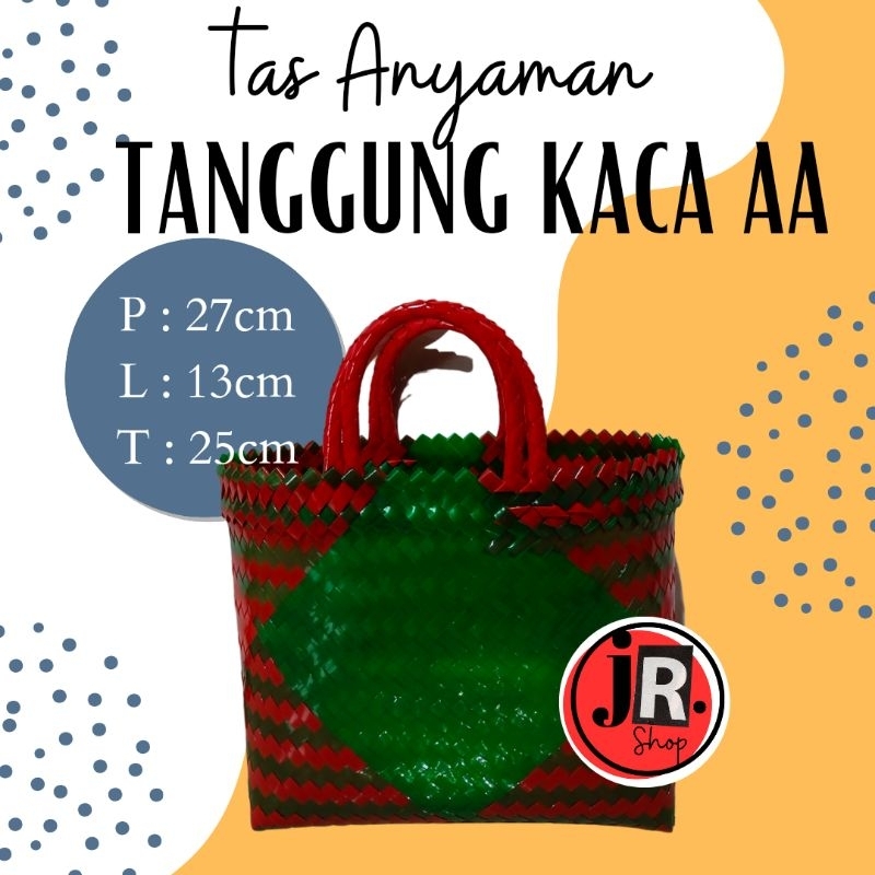 TASANYAMANJR.SHOP - TAS ANYAMAN TANGGUNG/MEDIUM KACA AA