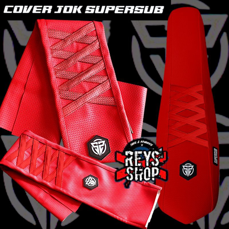 COVER SUPERSUB merah JOK SARUNG JOK MERAH SUPERMOTO TRAIL CRF KLX.WR ORIGINAL.SUPERSUB COVER JOK PRE