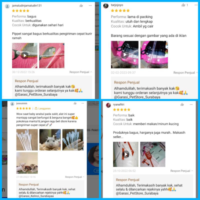 GPSS- Pipet Tetes Obat Kucing Anjing Kelinci Hamster Marmut Musang 5ml Pipet Obat Bayi Pipet Asi Pipet Plastik Spet Kucing Pipet Suntikan Pipet Kucing Botol Pipet Pipet Obat Bayi