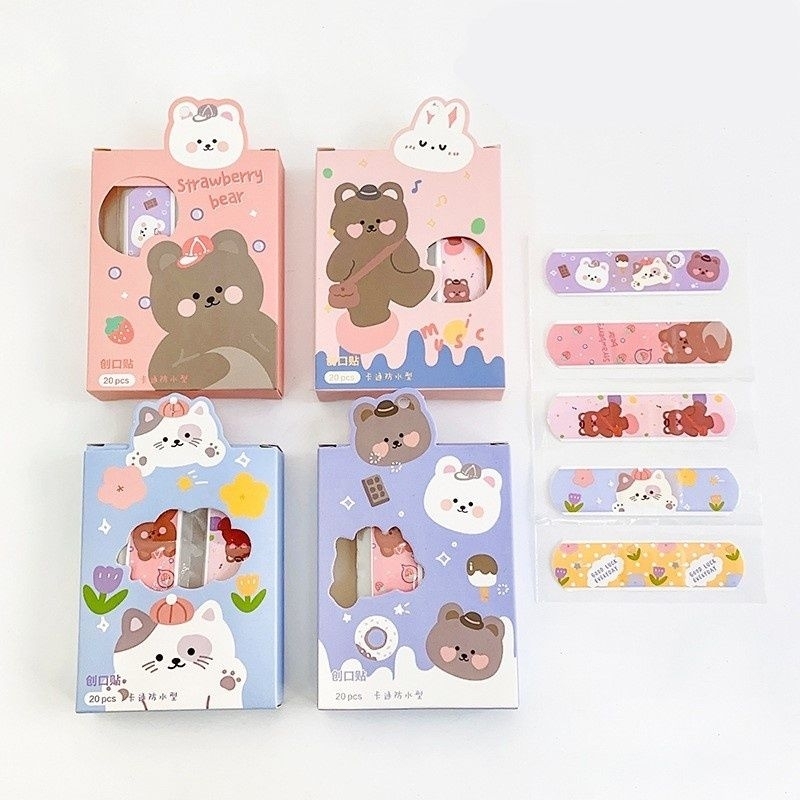 (ISI 5 Pcs) Plester Luka Anak Dewasa Motif Karakter Lucu Waterproof Fashion Korea Kekinian