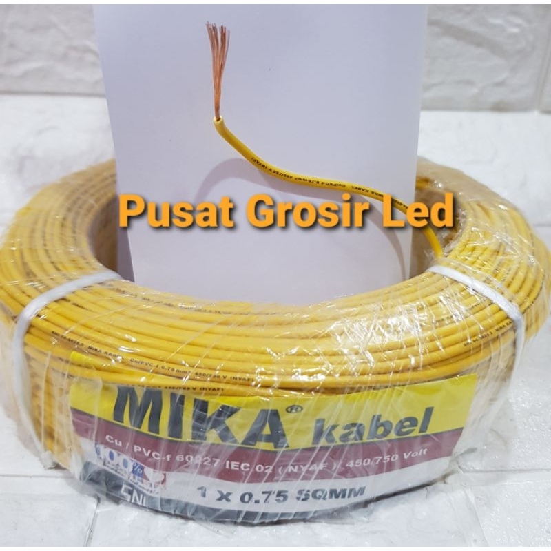 HARGA PER METER KABEL SERABUT MIKA NYAF 1X0.75 KABEL TEMBAGA ASLI SNI LMK