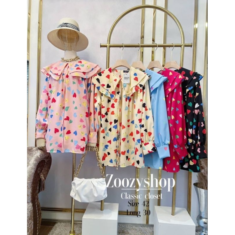 DRESS OVERSIZE ZOOZY MOTIF LOVE FASHION WANITA IMPORT BANGKOK CODE 61