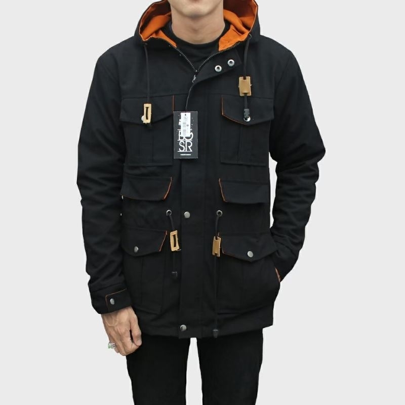 [SIAP KIRIM] Jaket Parka Suede Sensor Premium / Jaket Parka Pria Terbaru / Jaket Canvas Musim Dingin