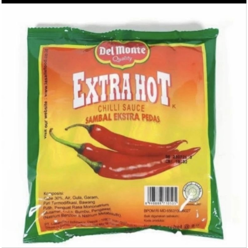 

Delmonte Saos Sambal Extra Hot Sachet Stick 1 Pak 24 Stik Del Monte
