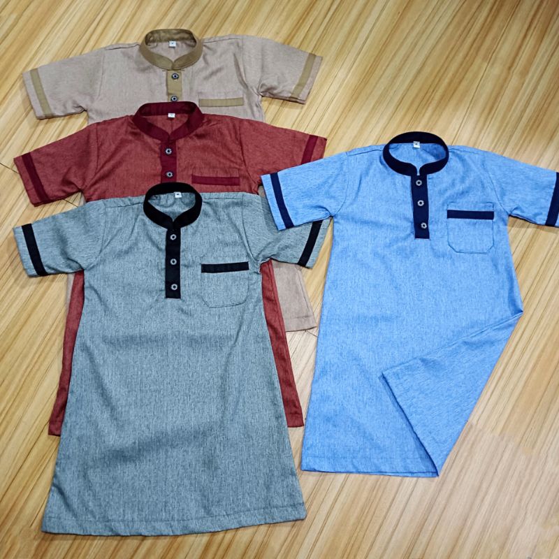 KOKO JUBAH ANAK/GAMIS ANAK LAKI LAKI/BAJU MUSLIM ANAK/JUBAH EL FATIH