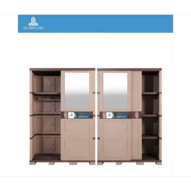 LEMARI OLYMPLAST SLIDE 2PINTU