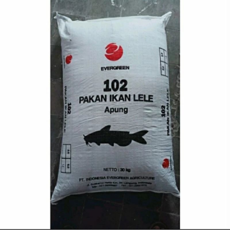 EVERGREEN, Pakan Ikan LELE Apung, 1sak= 30kg, Khusus KURIR INSTAN