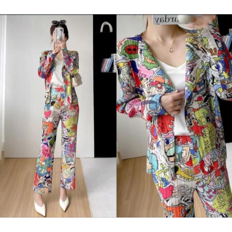 SET PLEATS FULL IMPORT / SETELAN PLISKET BANGKOK BKK