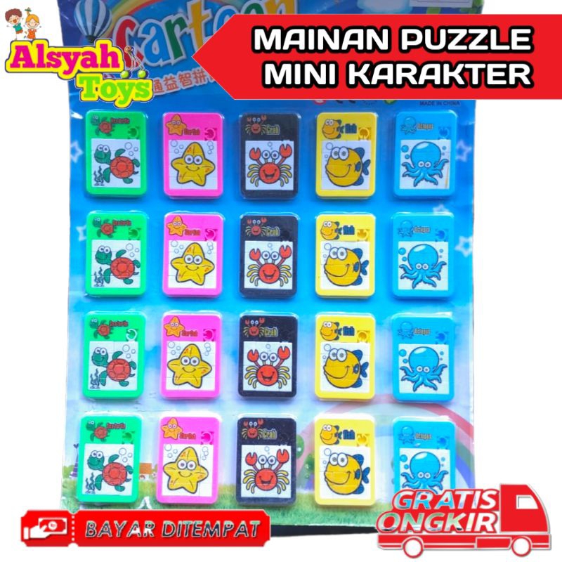 MAINAN PUZZLE GESER MINI KARAKTER / MAINAN PUZLE GESER / MAINAN EDUKASI ANAK