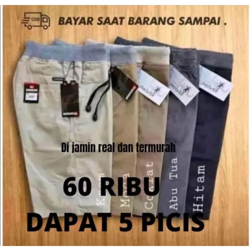 MURAH CELANA CINOS PENDEK 50RIBU DAPAT 5 PCS CELANA CHINOS PENDEK COD BAYAR DI TEMPAT GRATIS ONGKIR