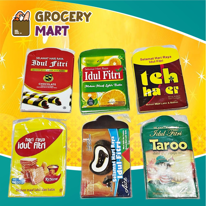 

Amplop Lebaran Idul Fitri Lucu Motif Snack 1pak 10pcs/ Angpao Lebaran Unik