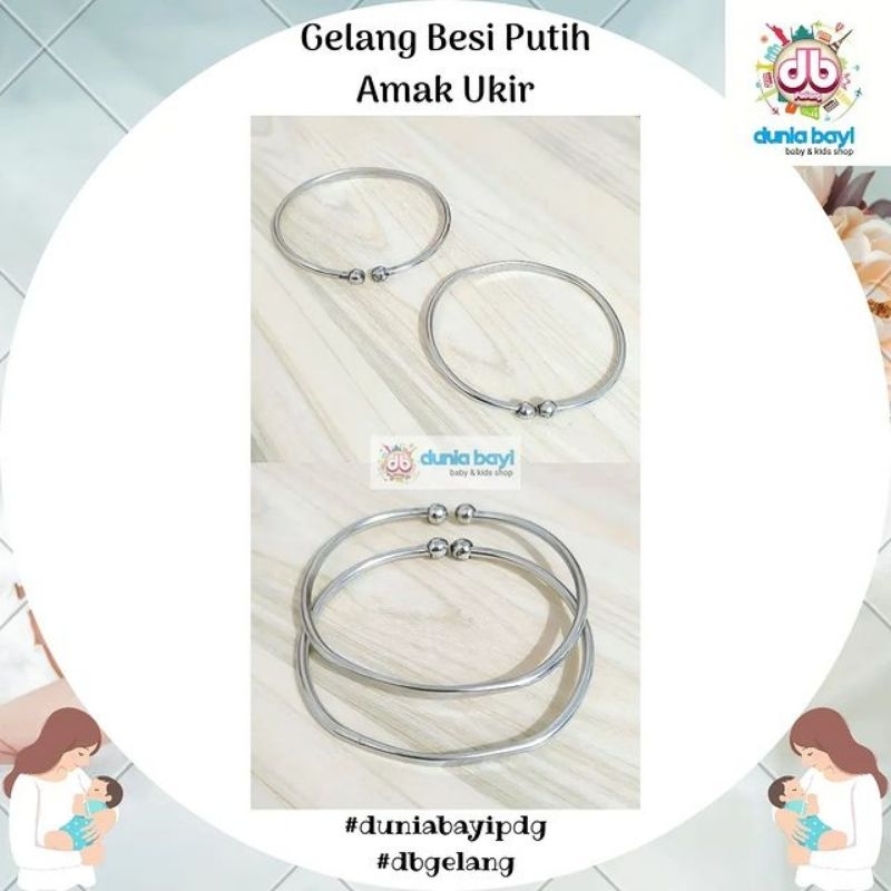 Gelang Besi Pth Amak Ukir / Polos/ gelang besi ibu