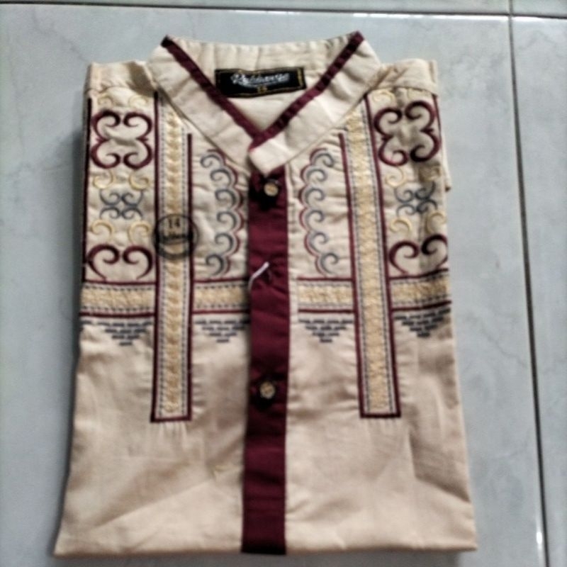 baju Koko Turki anak bordir usia 6-8 tahun