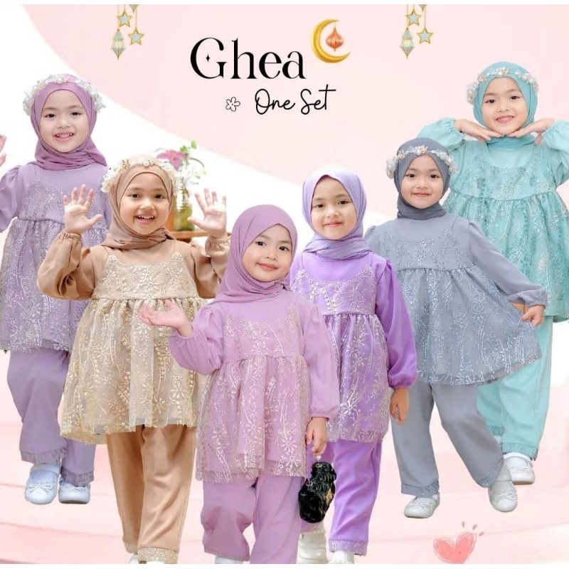 ONE SET ANAK MURAH ONE SET GHEA BY OLT STYLE TANPA HIJAB