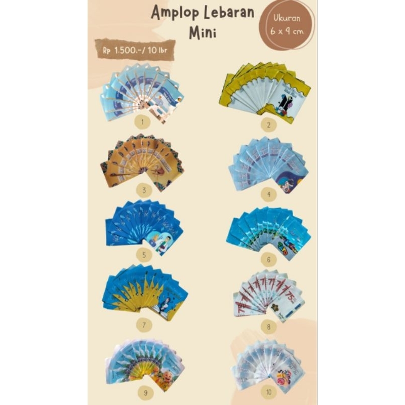

AMPLOP LEBARAN MINI (6x9 CM)