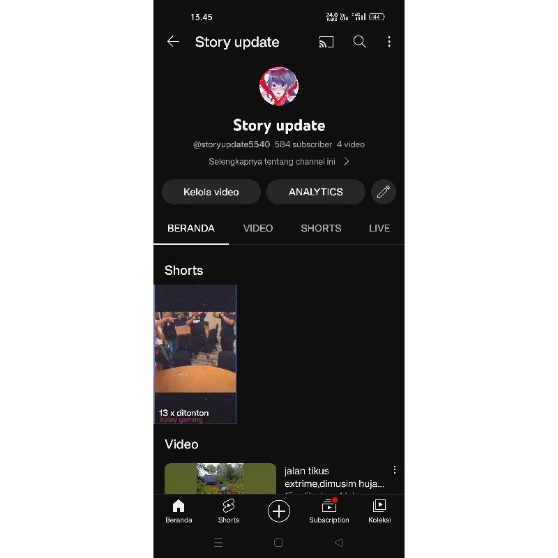 Jual akun youtube belum monet