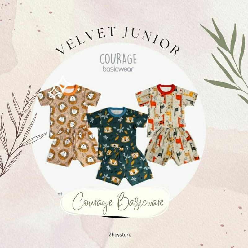 VELVET - VELVET JUNIOR SETELAN OBLONG - VELVET MOTIF TERBARU - SETELAN PENDEK