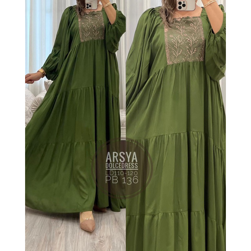 Daster Arab Dolce ARSYA Dress Rayon Flowy Ori