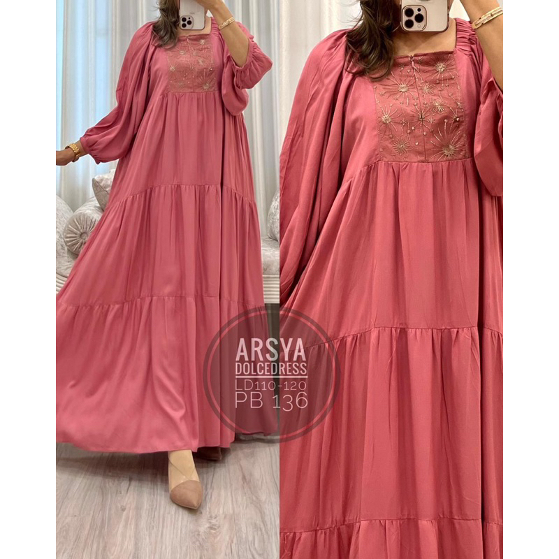 Daster Arab Dolce ARSYA Dress Rayon Flowy Ori