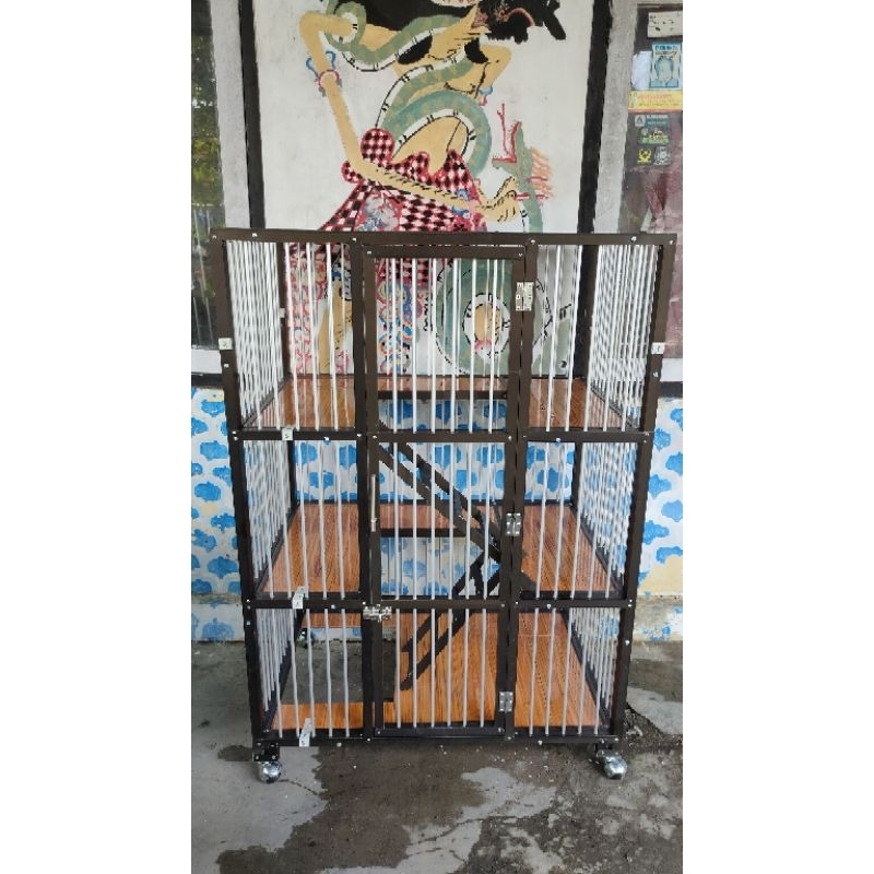 FREE ONGKIR  KANDANG KUCING ALUMUNIUM UKURAN 90x60x120