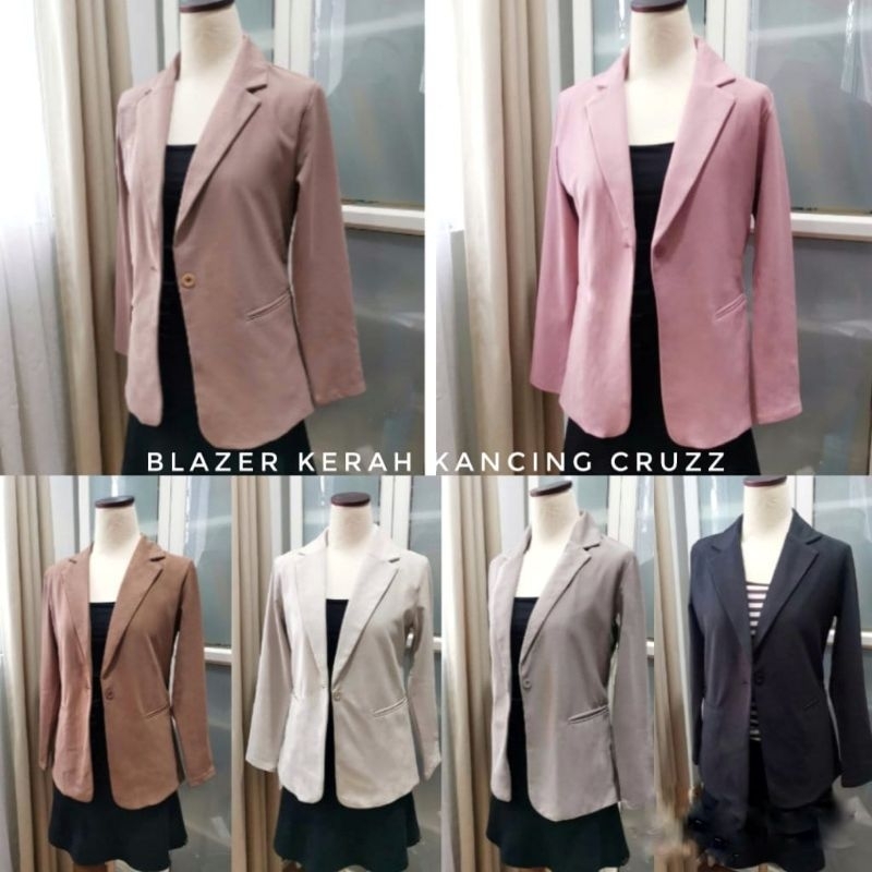 Maobli Blazer Kerah Kancing Cruzzz