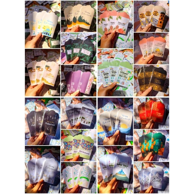 

[100 PACK] AMPLOP LEBARAN MEDIUM MOTIF SNACK KARTUN MUSLIM CUAN ATM BRAND