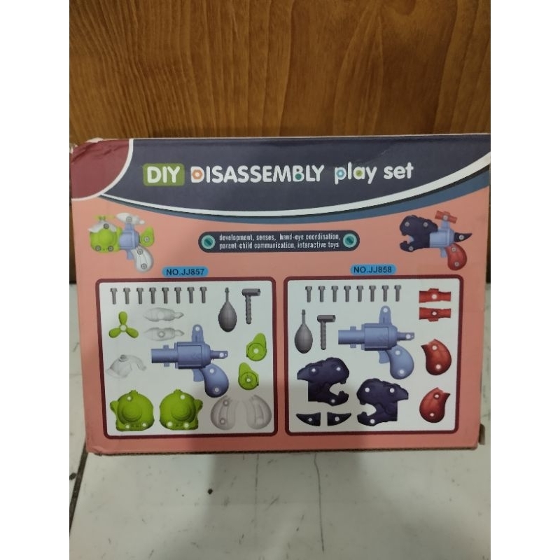 mainan diy tembak pasang dinosaurus dinosaur aseembly set