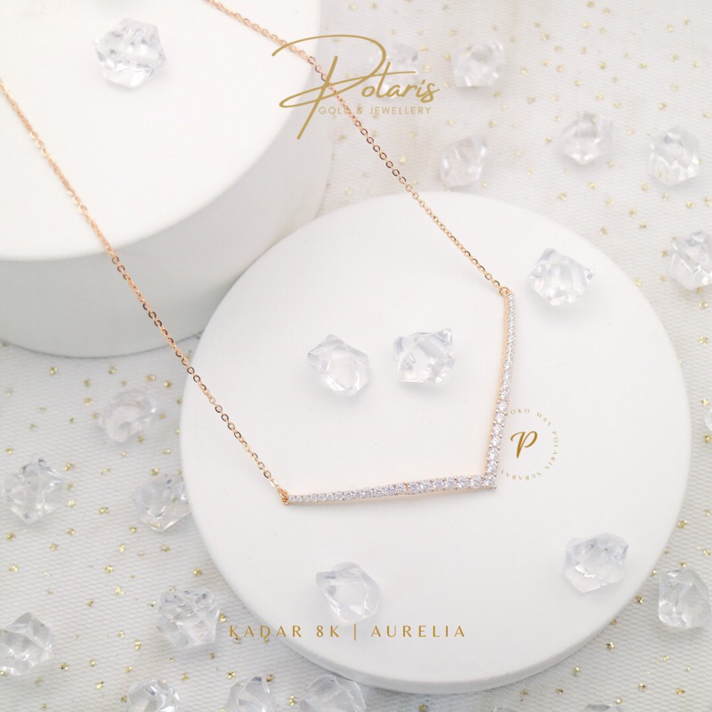 Kalung Holo Aurel BTAD Perhiasan Emas Kuning Kadar Emas Muda 375/8K