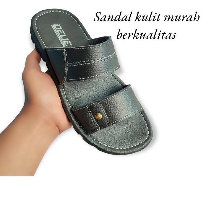 Sandal Slop Pria kulit murah berkualitas