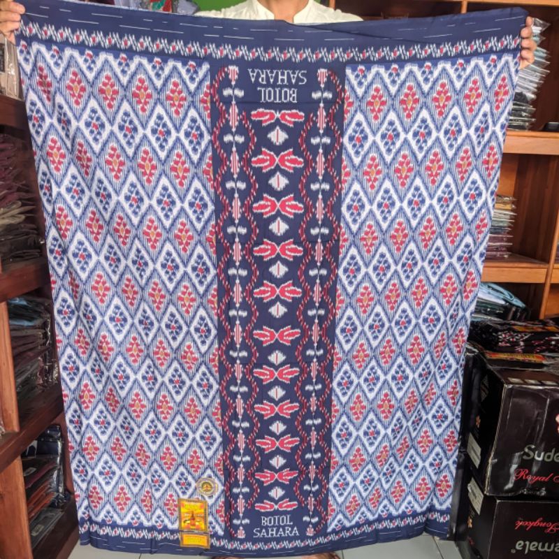 (SARUNG GOYOR BOTOL SAHARA PRINTING LUAR DALAM)