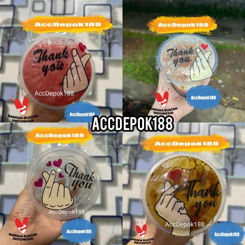 PLASTIK LID CUP SEALER MOTIF DRINK POLOS BUAH DAUN TEH KARTUN SUMMER PARTY ISI -/+ 1000 CUP