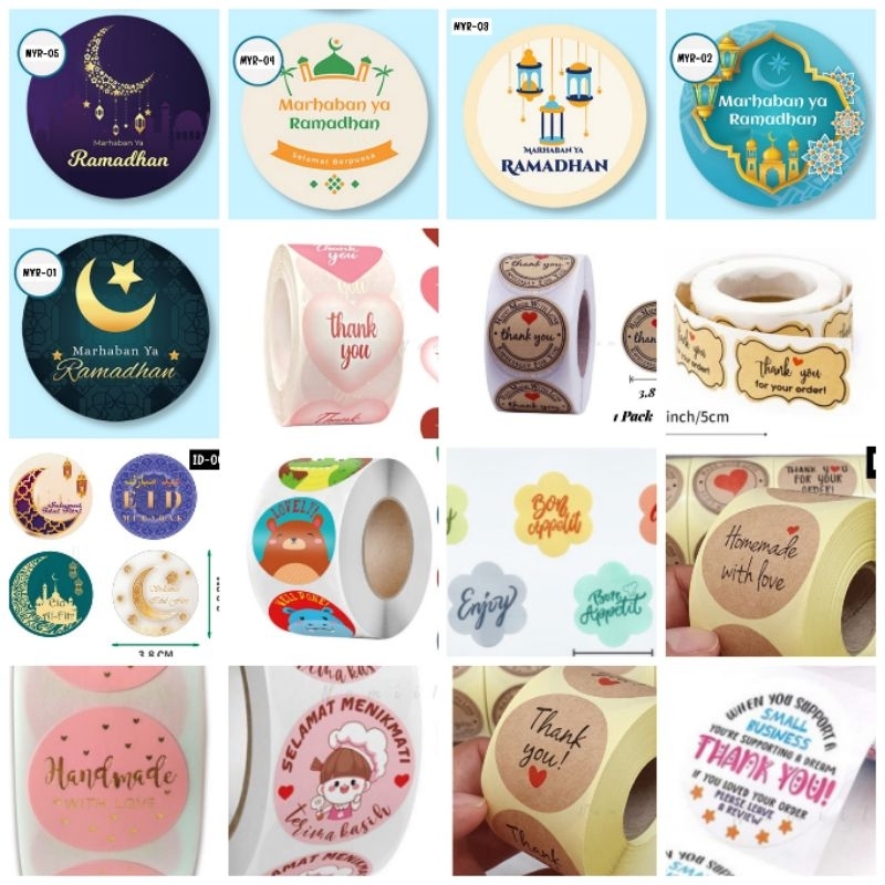 

Sticker LEBARAN RAMADHAN IDUL FITRI RAMADHAN KAREEM HAPPY ID THANK YOU FRAGILE HANDMADE UKURAN BESAR 3,5CM 4CM 5CM 6CM 7CM 8CM Stiker label HAMPERS LEBARAN TOPLES KUE PAKET PACKING OLSHOP ROLL 300 500PCS PER ROLL ECERAN