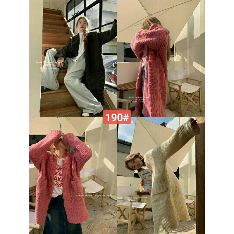 LONG CARDIGAN RAJUT PREMIUM IMPORT 190