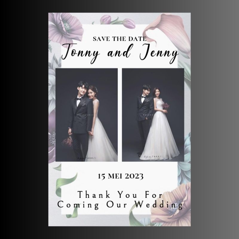 GIFT CARD/THANK YOU CARD/KARTU UCAPAN/WEDDING CARD/SOUVENIR CARD/VOUCHER PENGAMBILAN BINGKISAN