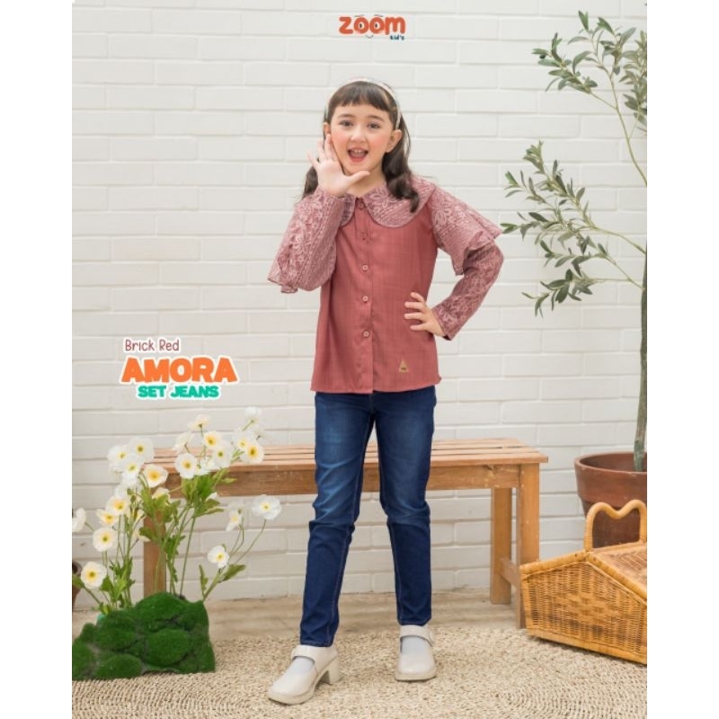 Amora set jeans by zoom .id setelan atasan dan jeans anak