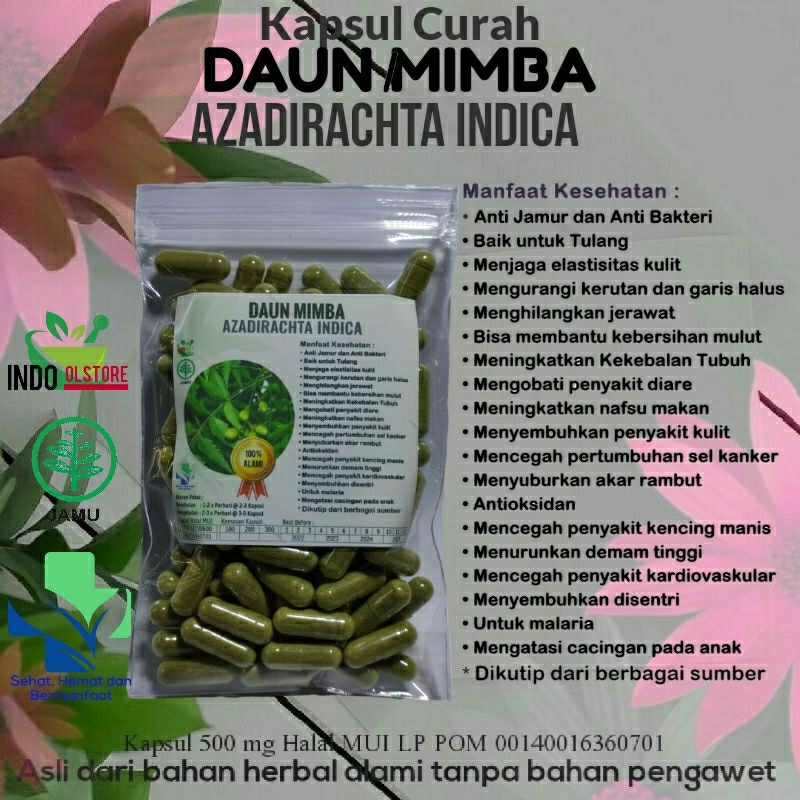 

DAUN MIMBA 100 KAPSUL OBAT HERBAL TERBAIK TOPP SELLER (PREMIUM QUALITY)