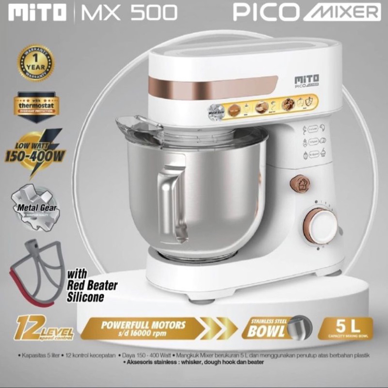 Stand mixer 5 liter 12 speed level MITO Pico Mixer MX 500 MX500