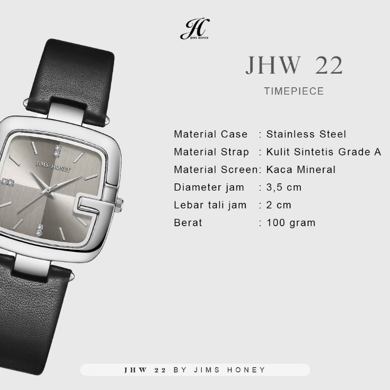 JIMS HONEY JHW 22 ORI JAM TANGAN WANITA QUARTZ STAINLESS WATCH IMPOR FASHION CEWEK KOREA TAHAN ANTI AIR JHW22