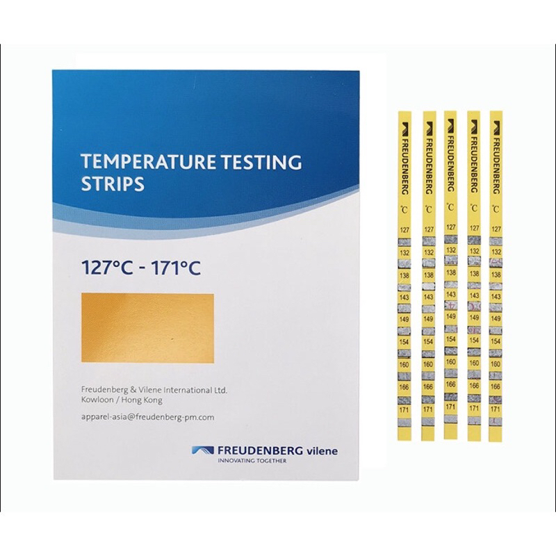 Thermopaper 127-171C 100% ORI / Temperature Testing Strips Thermopaper Temperatur Testins Strip Freudenberg Vilene / Kertas Tes Suhu Alat Press