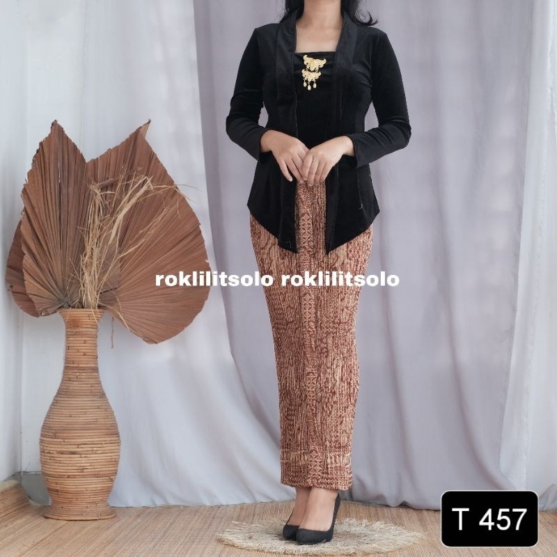 rok plisket batik T 457 / bawahan kebaya / rok kondangan