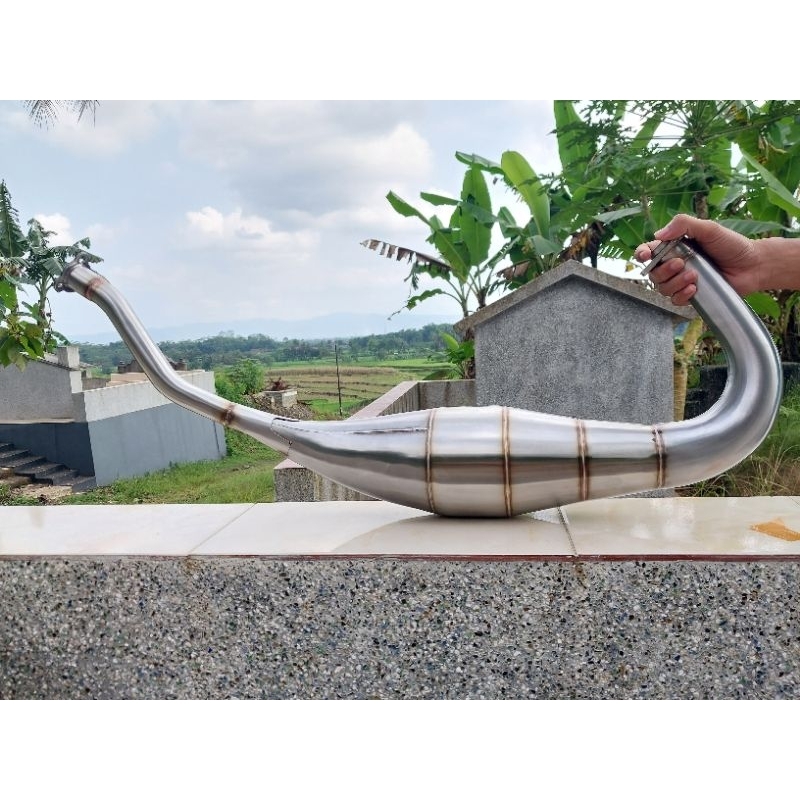 Perut Knalpot Ninja Type Pres Asli Stinger 28 Bending Ninja R Ninja RR Ninja 150 SS