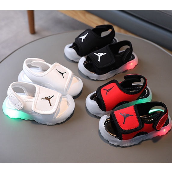 GLORYKIDZ Sepatu sandal Lampu Nyala anak Laki laki Perekat sendal Baby Balita Umur 6 bulan - 2 Tahun SH21102