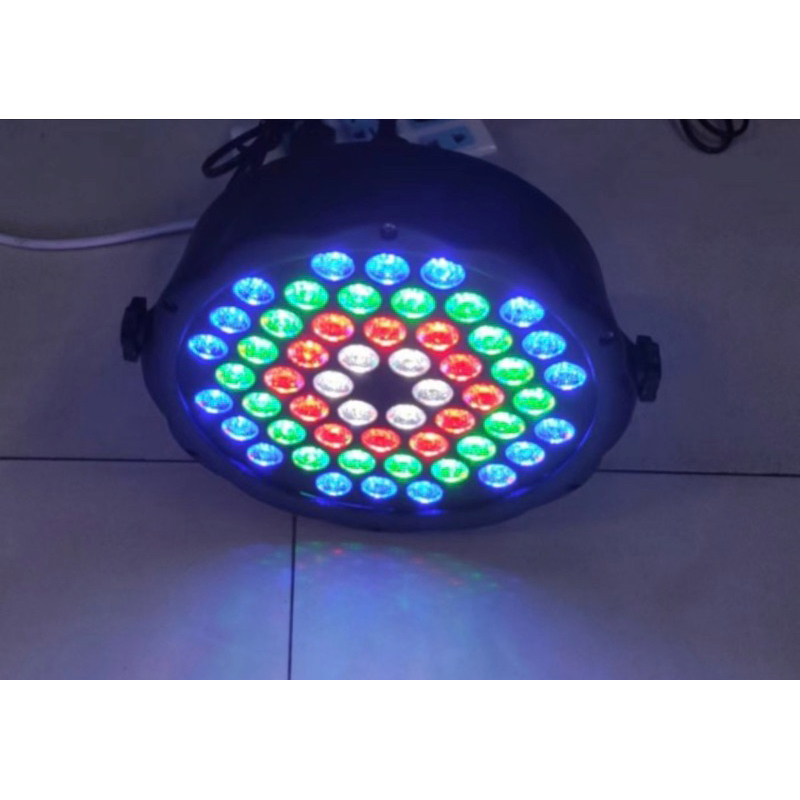 Lampu Sorot Panggung LED Par 54 RGB Cahaya Disco warna warni 54 w watt