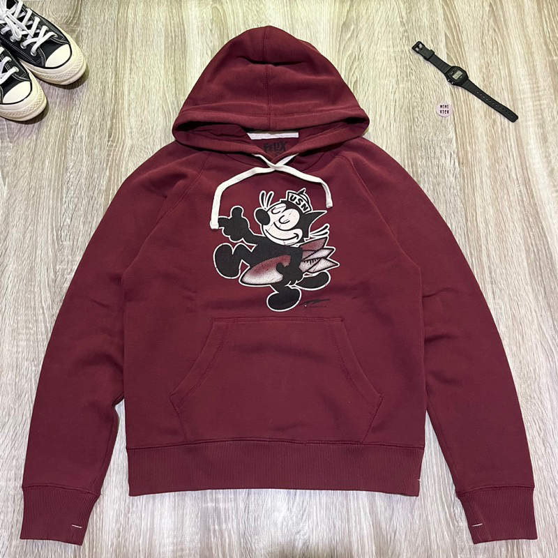 Hoodie cartoon FELIX x SPAO maroon, copyright 2011, sz M, pxl (65x51) cm, hd kartun