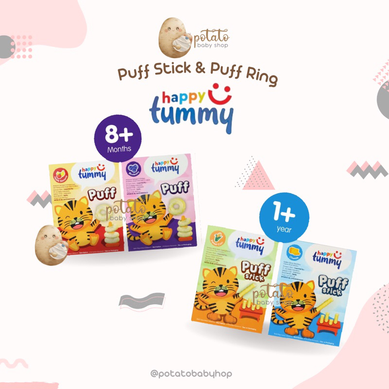 Happy Tummy Puff 8m+ &amp; Puff Stick 1y+ - Snack Anak