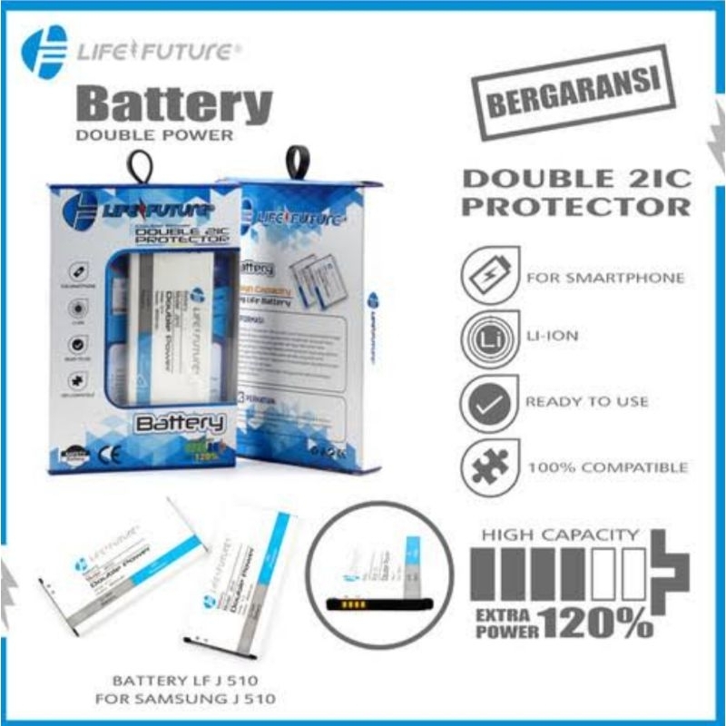 BATRAI SAMSUNG DOBELPOWER MEREK LF UNTUK J510/J5 2016