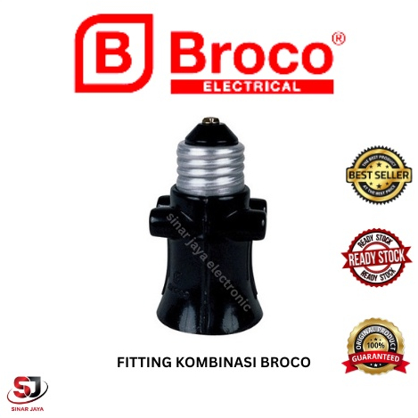 FITING LAMPU / FITING KOMBINASI BROCO / FITING COLOK BROCO